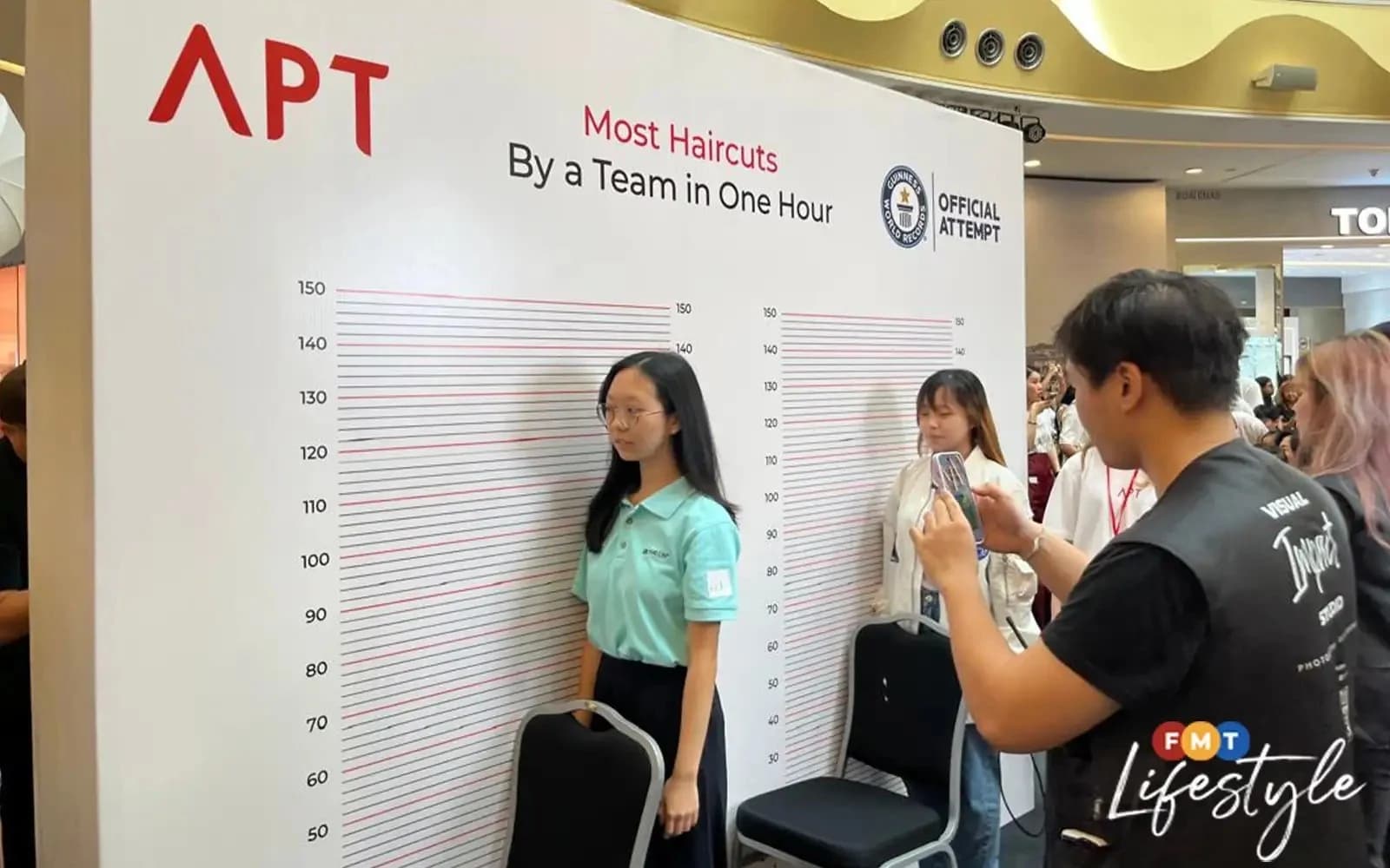 APT event participants at the photography and verification station.