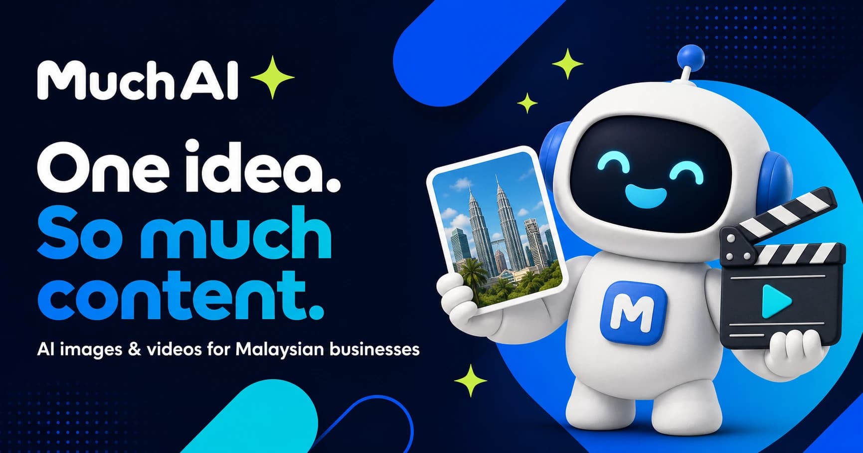 MuchAI brand artwork: one idea, so much content.